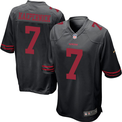 Youth Game Colin Kaepernick Nike Jersey Black Alternate - #7 NFL San Francisco 49ers